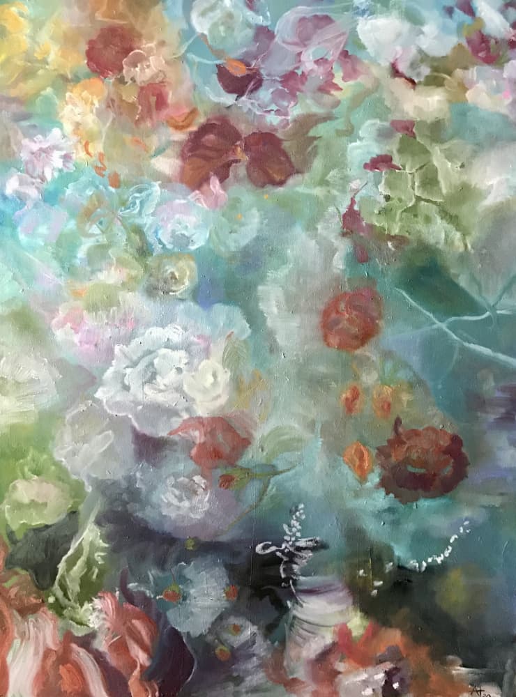 Dreamy Floral Garden by Alexandra Higgins — canvas wall art