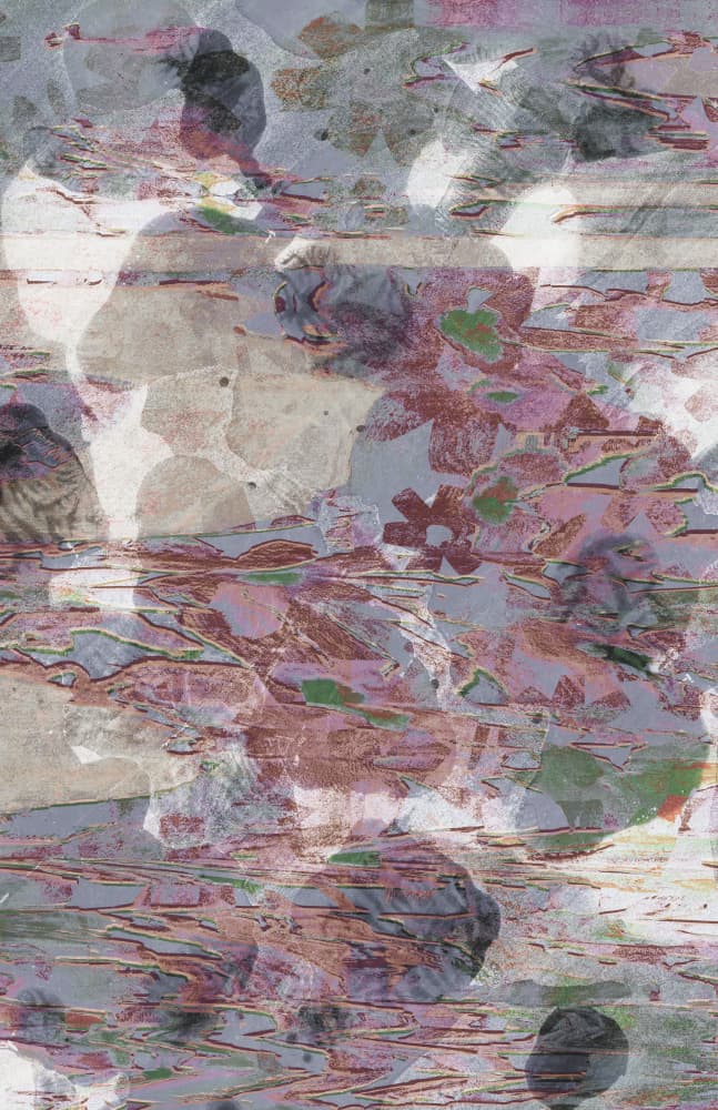 Abstract Glitch Floral by Renée Stramel — canvas wall art