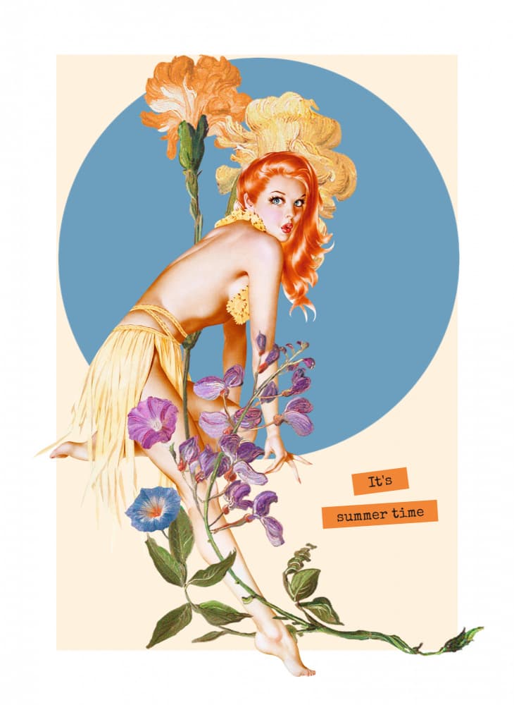 Summer Time Pinup by Marja van den Hurk — canvas wall art