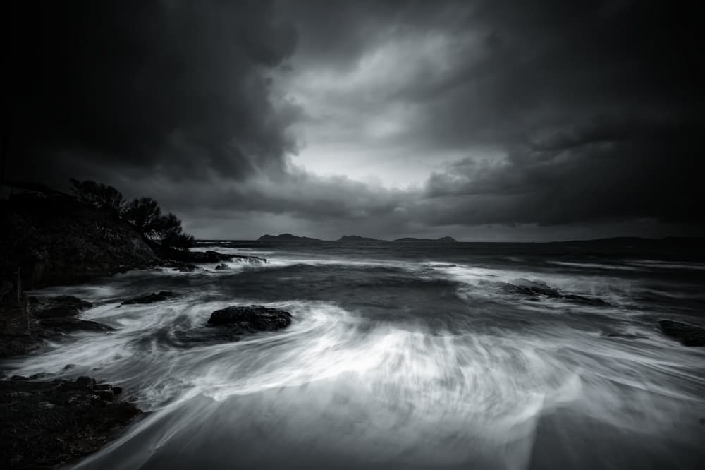 Stormy Coastal Serenity by Santiago Pascual Buye — canvas wall art