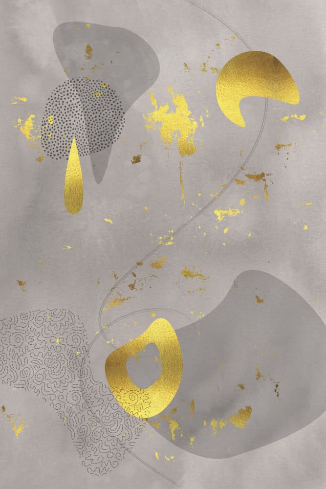 Modern Gold Shapes by Melanie Viola — canvas wall art