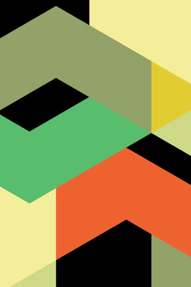 Colorful Geometric Layers by Thoth Adan — canvas wall art