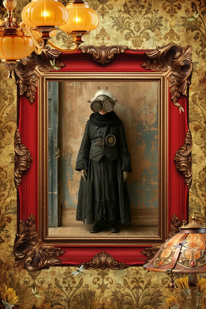 Mysterious Steampunk Doll by Sue Skellern — canvas wall art
