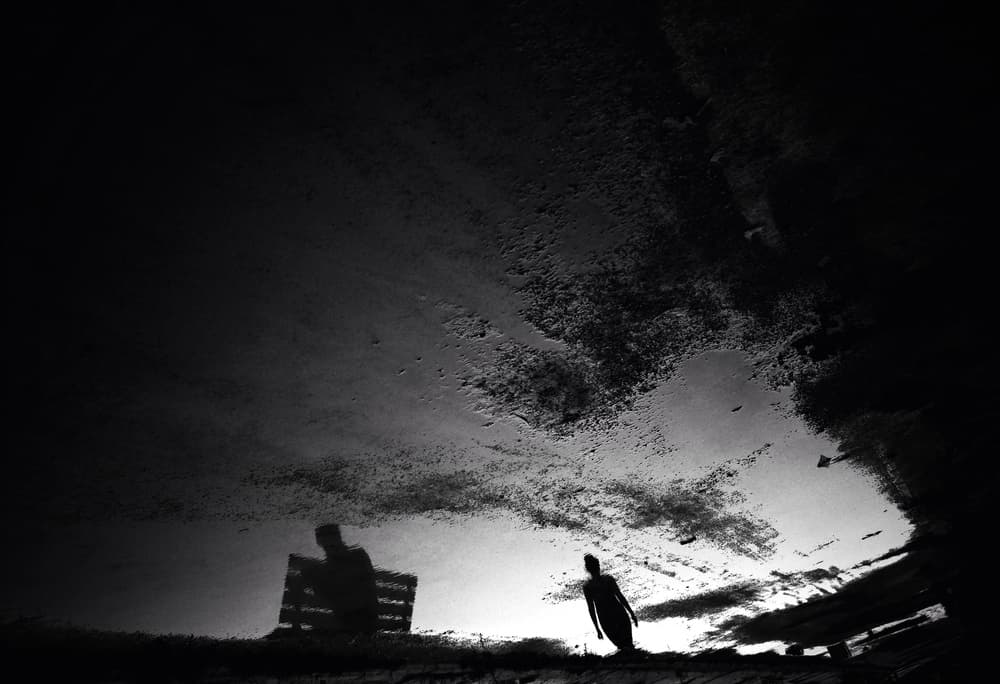 Solitary Puddle Reflections by Ali Ayer — canvas wall art