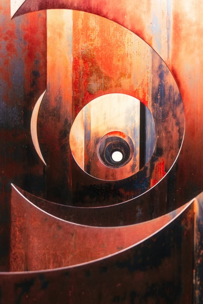 Rusted Spiral Depth by Bruno Flour — canvas wall art