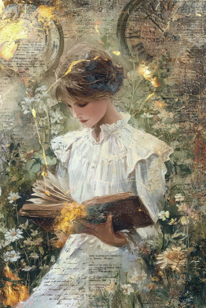 Vintage Garden Reader by Rafal Kulik — canvas wall art