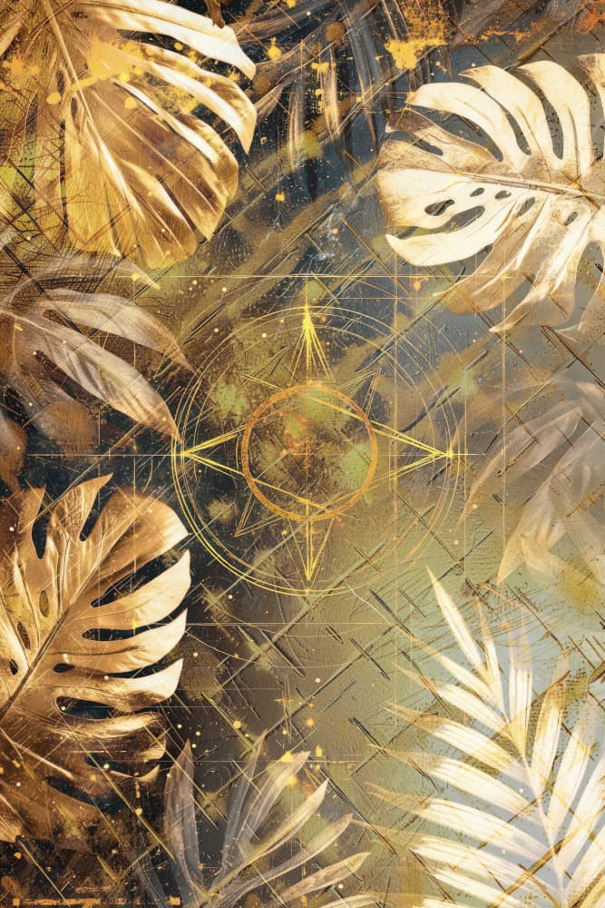 Golden Mystic Tropics by Rafal Kulik — canvas wall art