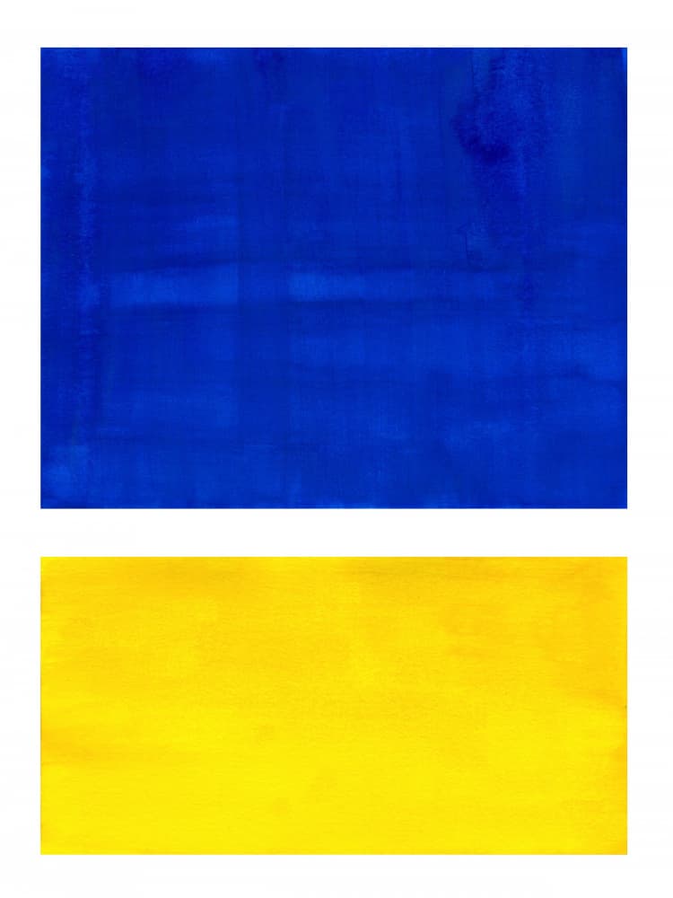 Vibrant Blue Yellow by Ejaaz Haniff — canvas wall art