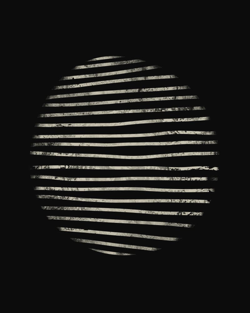 Abstract Lined Circle by Ema Paraschiv — canvas wall art