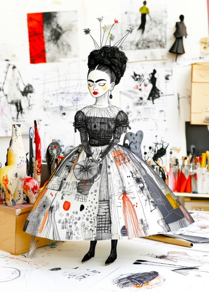 Whimsical Studio Doll by Justyna Jaszke — canvas wall art
