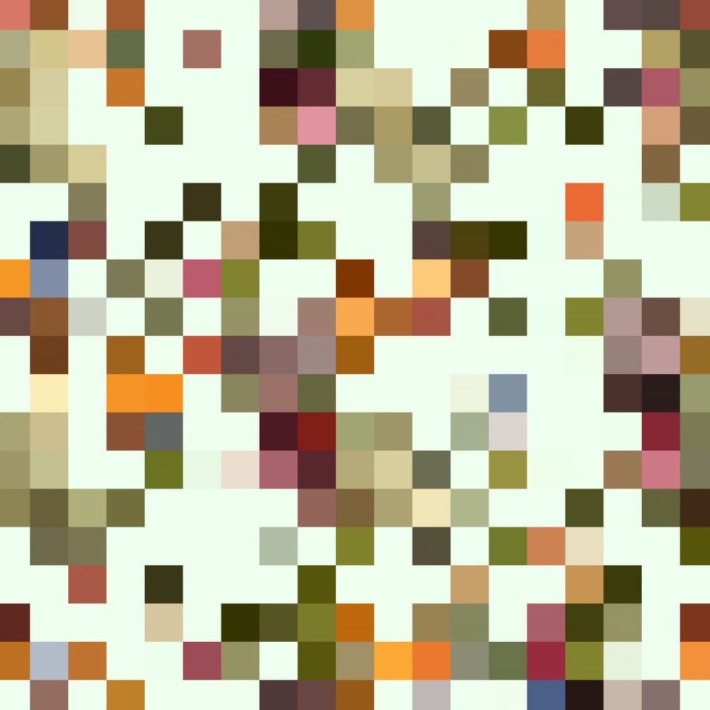 Earthy Pixel Mosaic by Josie George — canvas wall art