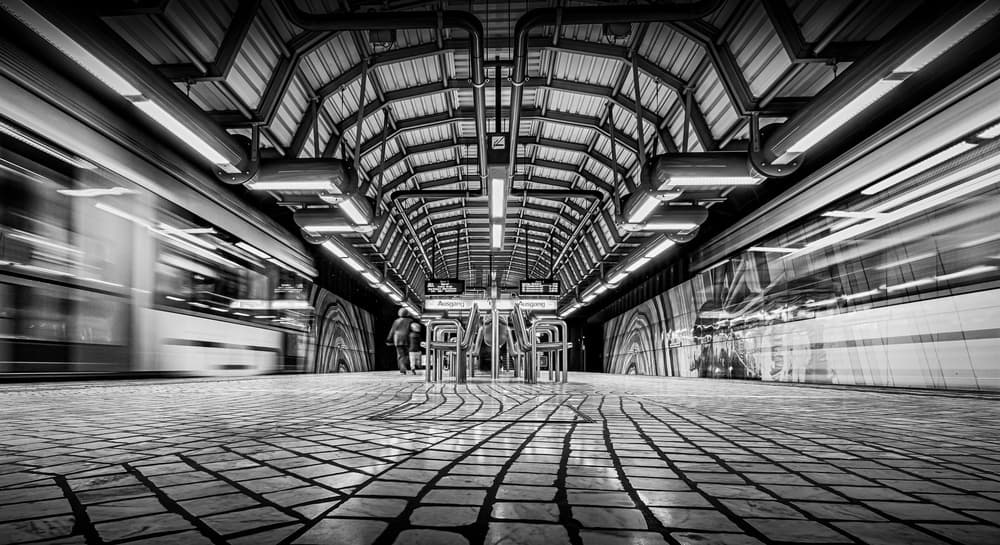 Dynamic Subway Movement by Jörg Vollrath — canvas wall art