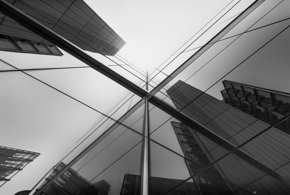 Modern City Reflections by Ahmed Thabet — canvas wall art