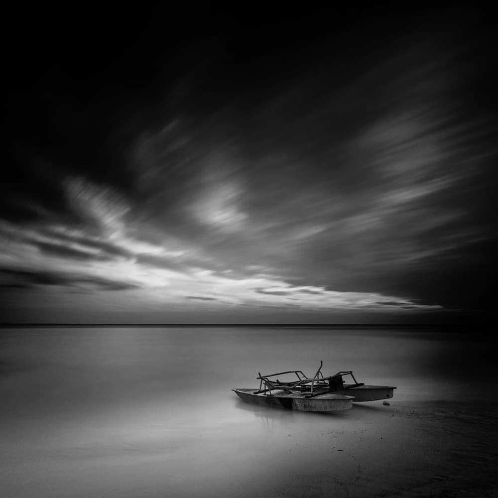 Abandoned Boats Calm Water by Massimo Della Latta — canvas wall art