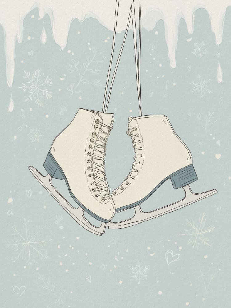 Hanging Ice Skates by Andreas Magnusson — canvas wall art