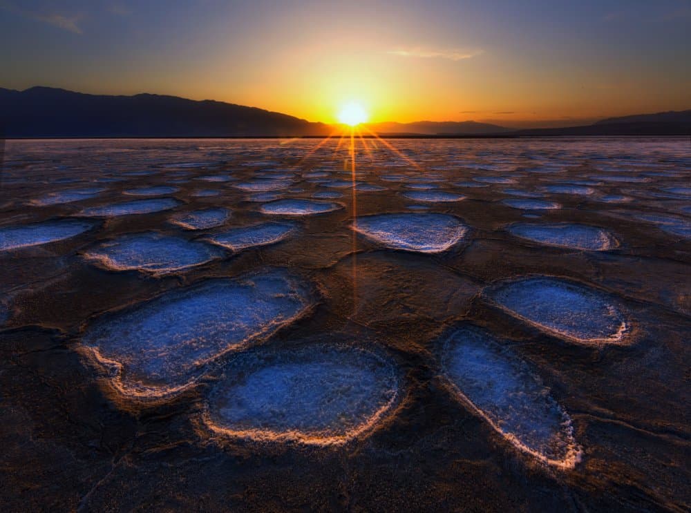 Desert Salt Flat Sunset by Dianne Mao — canvas wall art