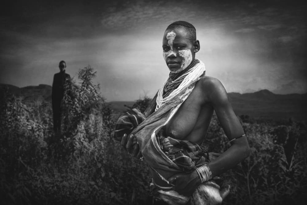 Tribal Mother and Child by Svetlin Yosifov — canvas wall art