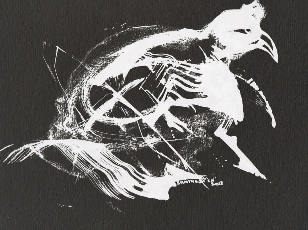 Dynamic Abstract Fowl by Santhosh ch — canvas wall art