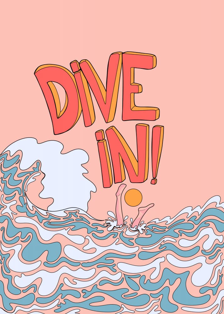 Summer Dive In by Stephen Wade — canvas wall art