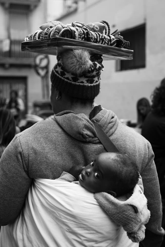 Market Mother and Child by Gustavo Ribes — canvas wall art