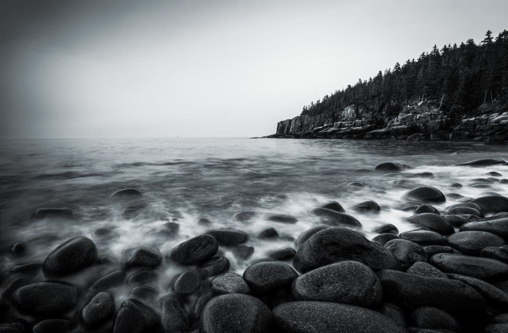 Rocky Coastal Serenity by Robert Zhang — canvas wall art