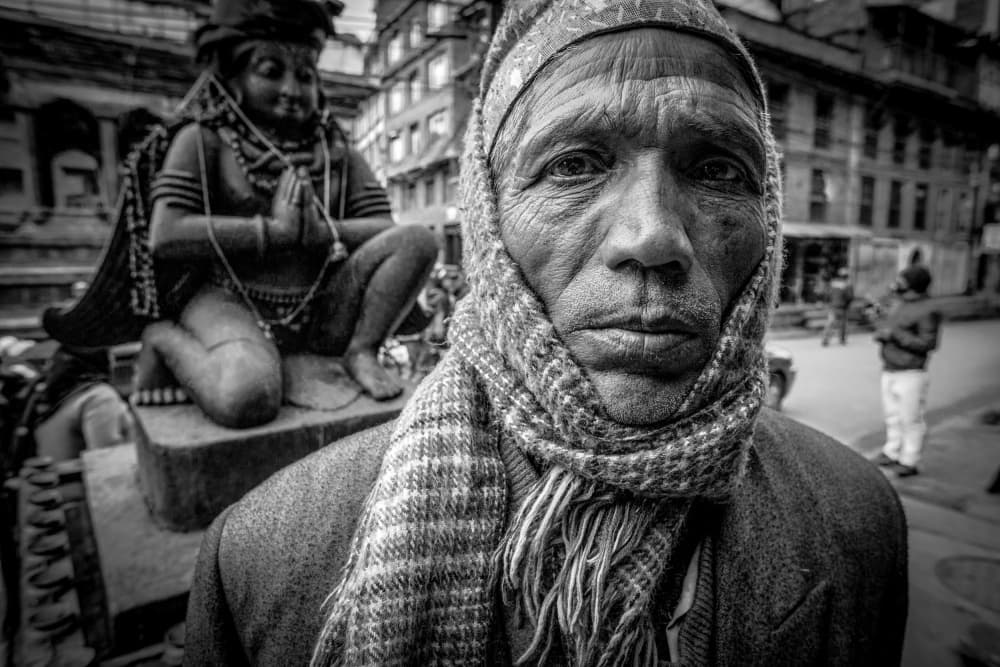 Spiritual Street Portrait by Allan Li wp — canvas wall art