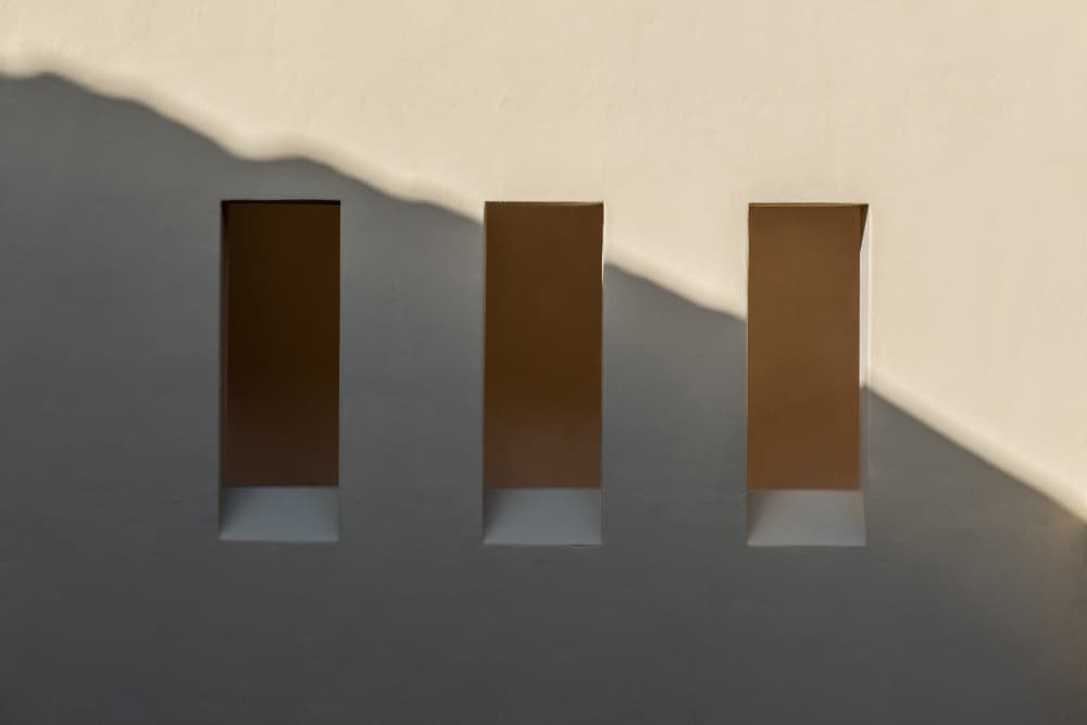 Sunlit Wall Geometry by Tim Mossholder — canvas wall art