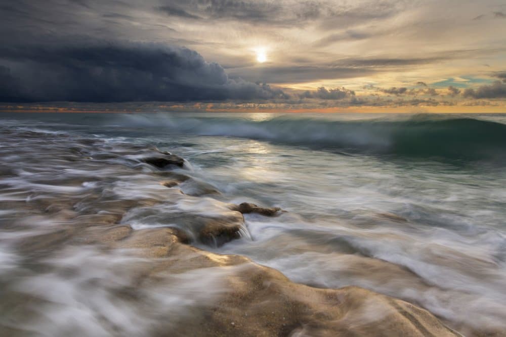 Dramatic Ocean Sunset by Paolo Bolla — canvas wall art