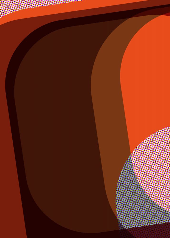 Orange Abstract Curves by Leigh Bagley — canvas wall art