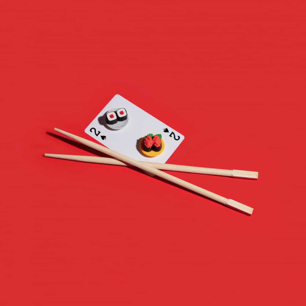Sushi Playing Card by Julia Ramiro — canvas wall art