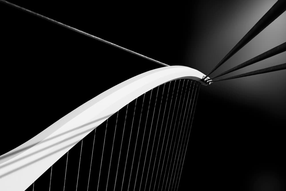 Architectural Curves Black White by Greetje van Son — canvas wall art
