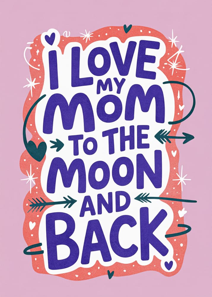 Love Mom To The Moon by Pictufy Studio IV — canvas wall art