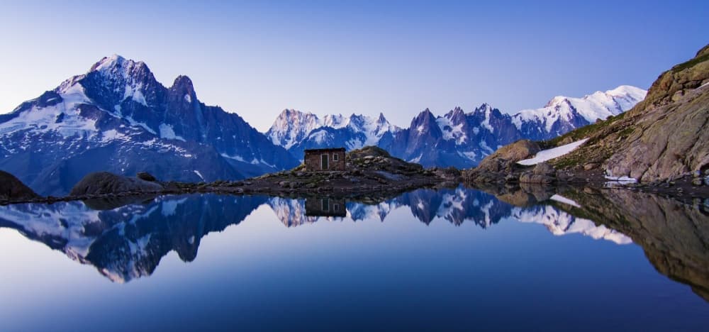 Serene Mountain Reflection by Mircea Costina — canvas wall art