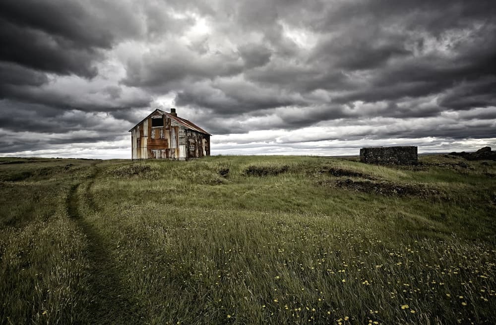 Stormy Abandoned House by Þorsteinn H. Ingibergsson — canvas wall art