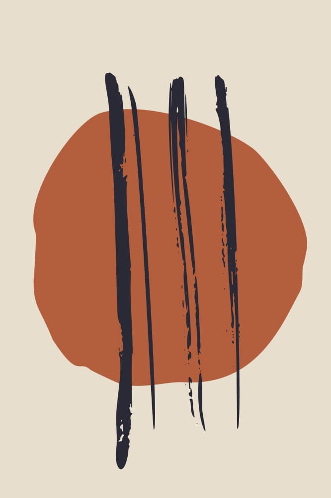 Warm Abstract Strokes by Anna Rose — canvas wall art
