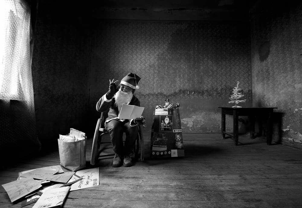 Lonely Santa Letters by mario grobenski - psychodaddy — canvas wall art