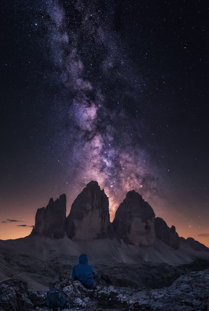 Milky Way Mountain View by Carlos F. Turienzo — canvas wall art
