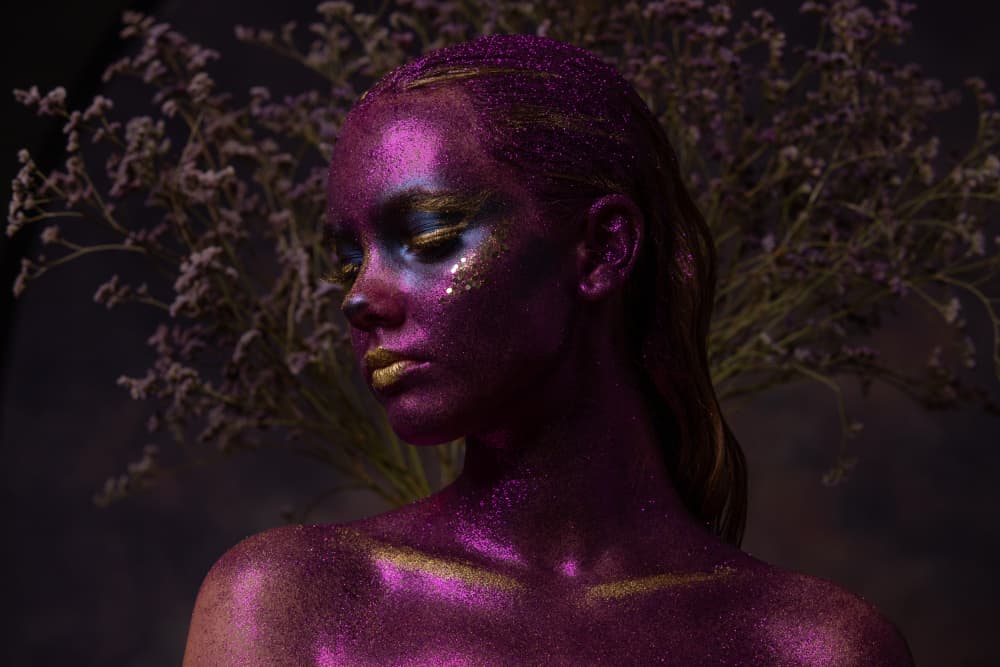 Purple Glitter Beauty by Mihai Bogdan R — canvas wall art