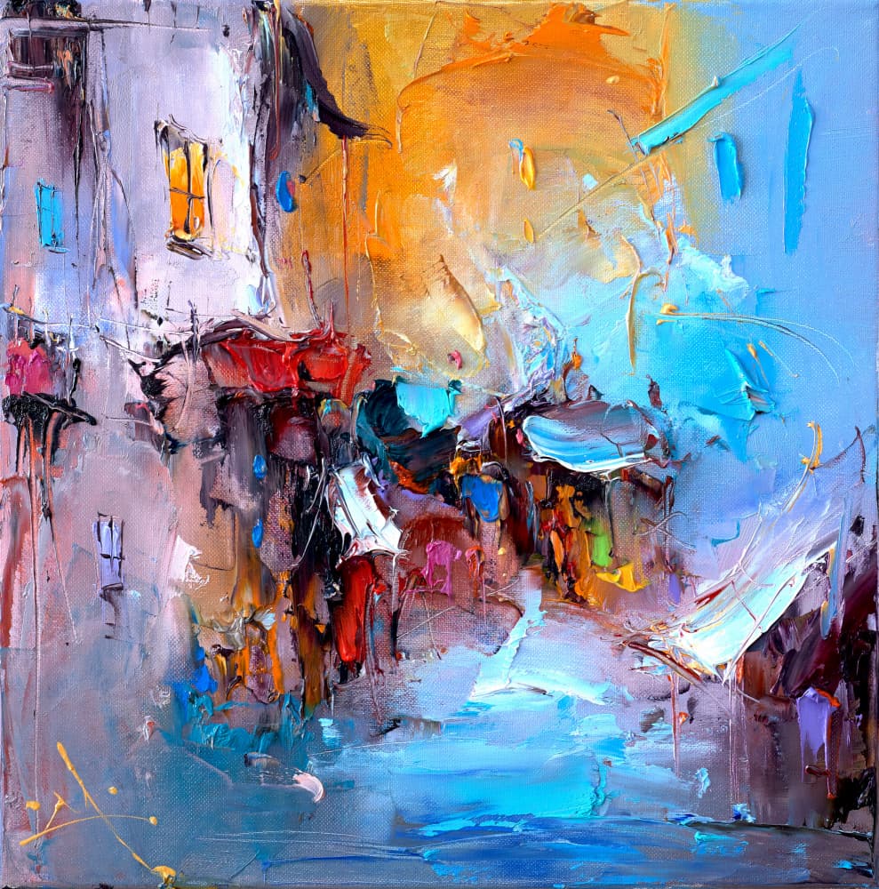 Vibrant City Street by Stanislav Lazarov — canvas wall art
