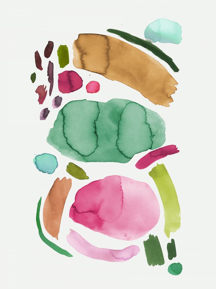 Colorful Abstract Shapes by Ninola Design — canvas wall art