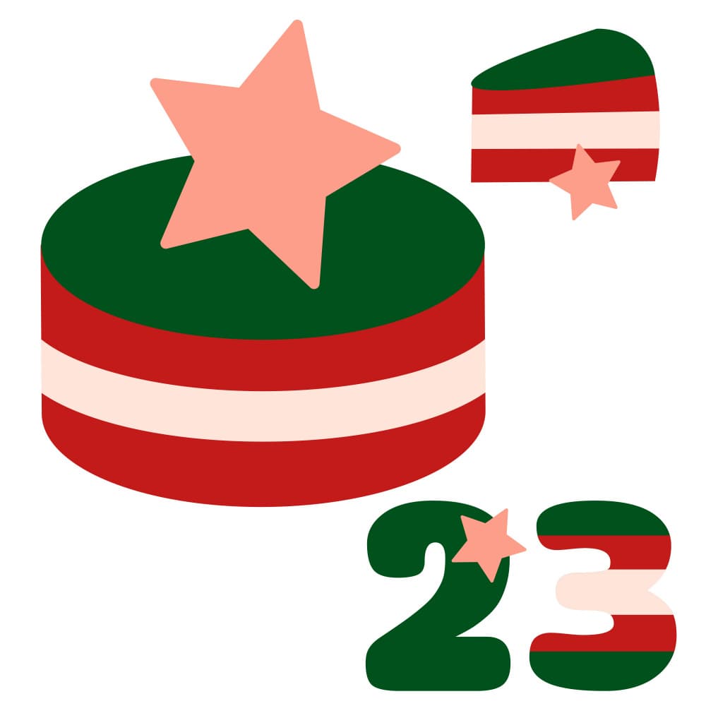 Festive Star Cake 23 by Marika Barsrsind β canvas wall art