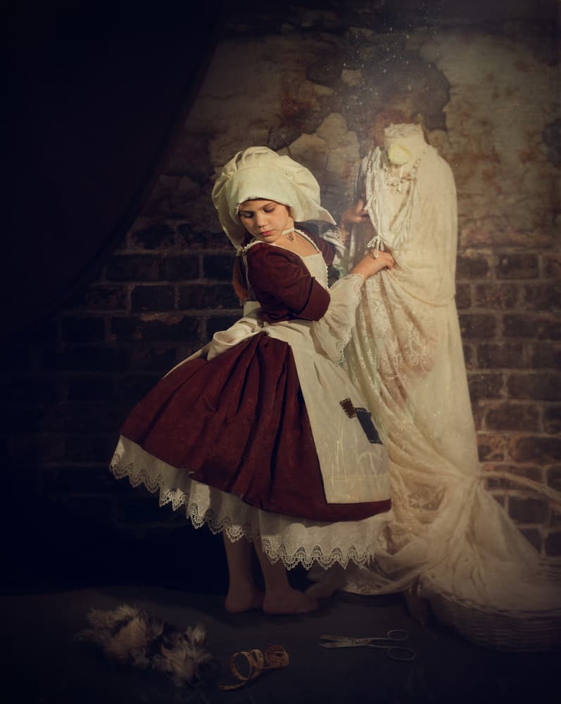 Wistful Fairytale Seamstress by Svetlana Melik-Nubarova — canvas wall art