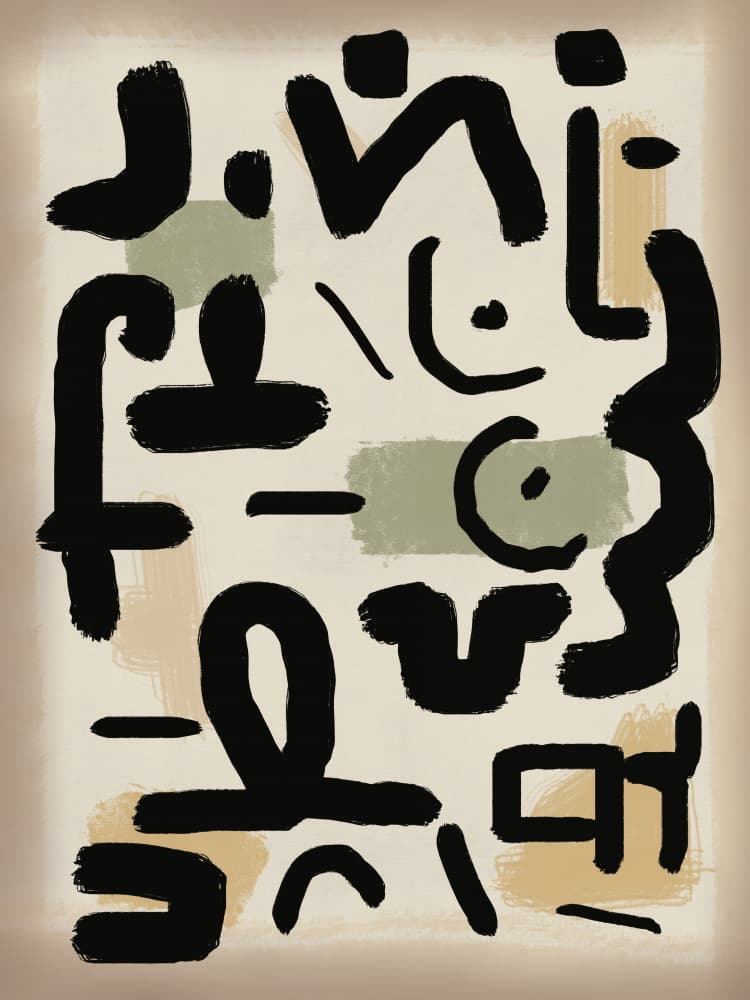 Organic Abstract Strokes by Little Dean — canvas wall art