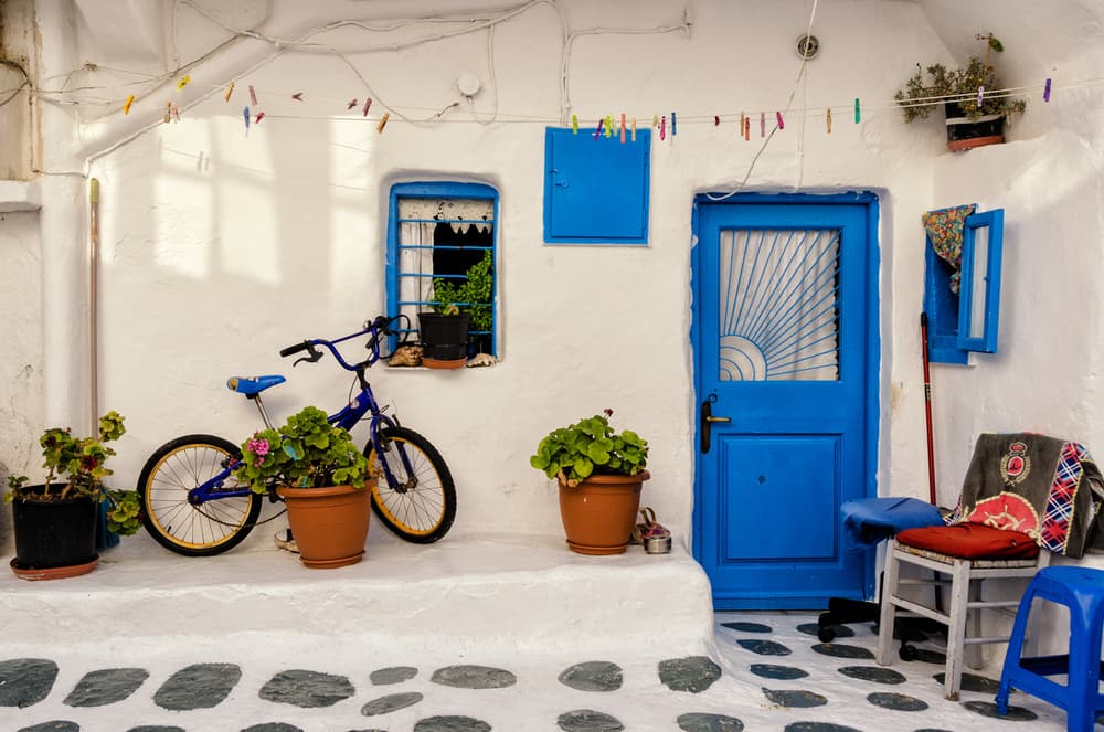 Charming Greek Doorway by George Digalakis — canvas wall art