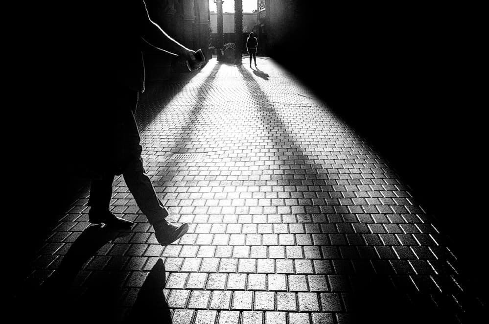Walking Through City Light by Tina Kim — canvas wall art