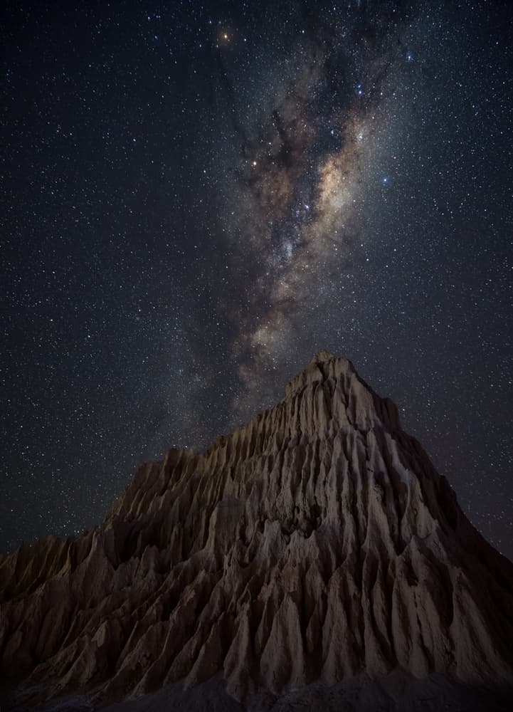 Milky Way Over Peaks by Jingshu Zhu — canvas wall art