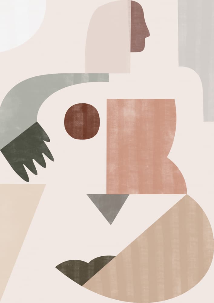 Abstract Figure Profile by Kit Agar — canvas wall art