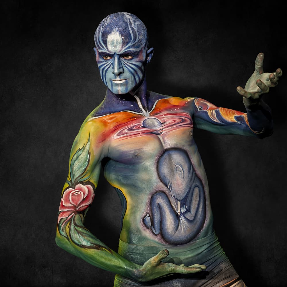 Cosmic Human Creation by Angéla Vicedomini — canvas wall art