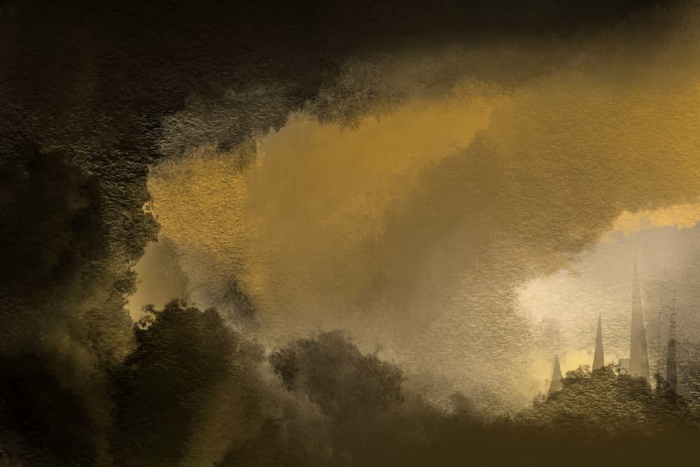 Distant Gothic Spires by Josie George — canvas wall art