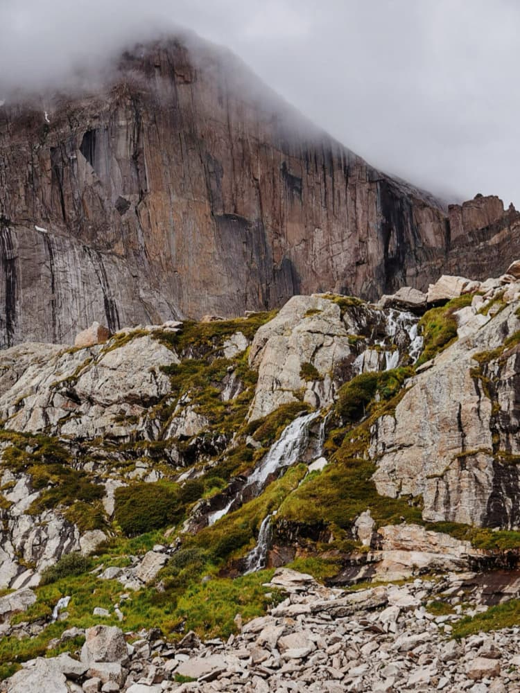 Misty Mountain Waterfall by Del Mundo Imagery — canvas wall art